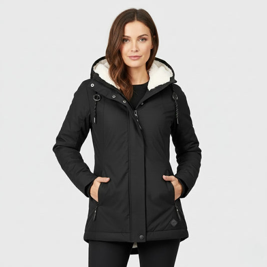 Emma – Sherpa-Lined Hooded Winter Parka for Women