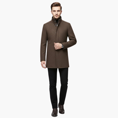 Harrison – Wool-Blend Stand Collar Overcoat