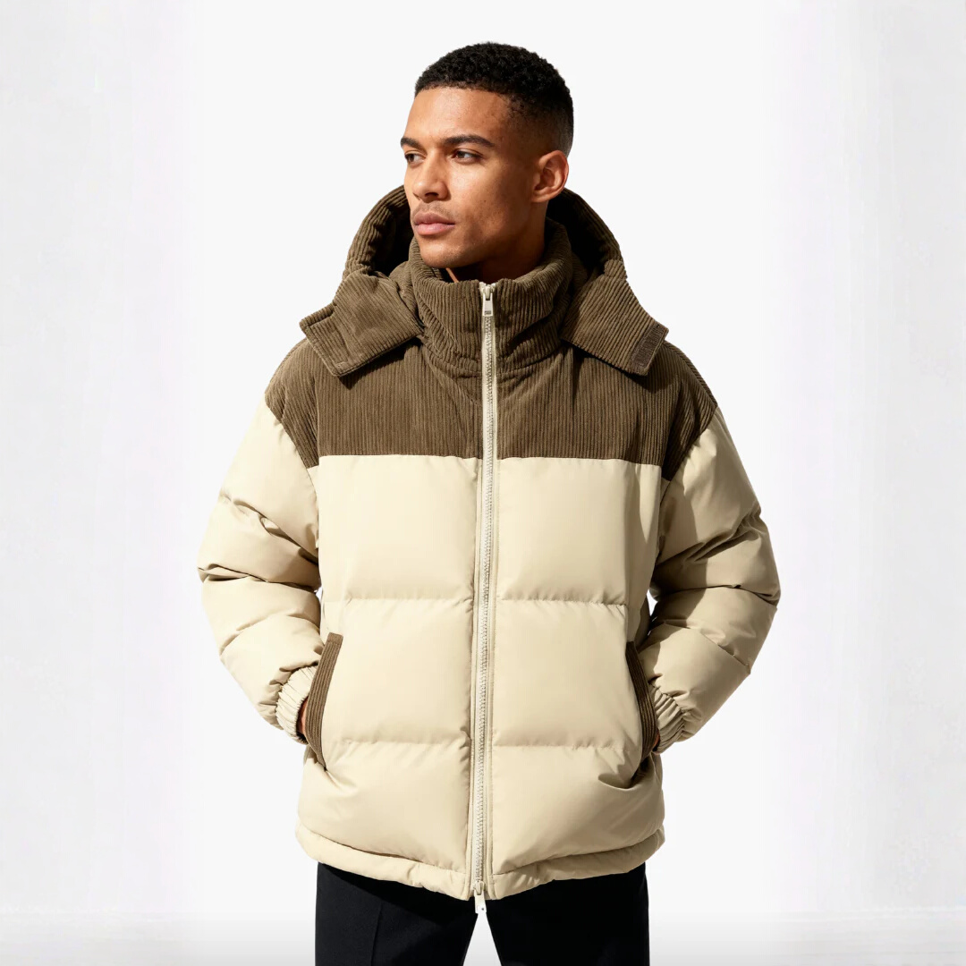 Álvaro – Panelled Hooded Puffer Jacket Menswear