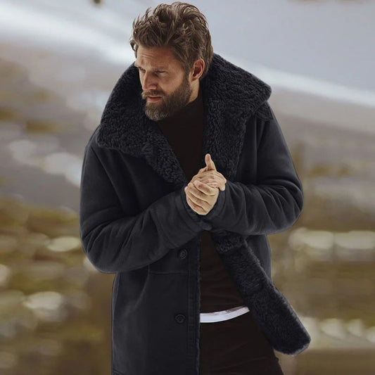 Hugo – Shearling-Collar Mens Winter Coat