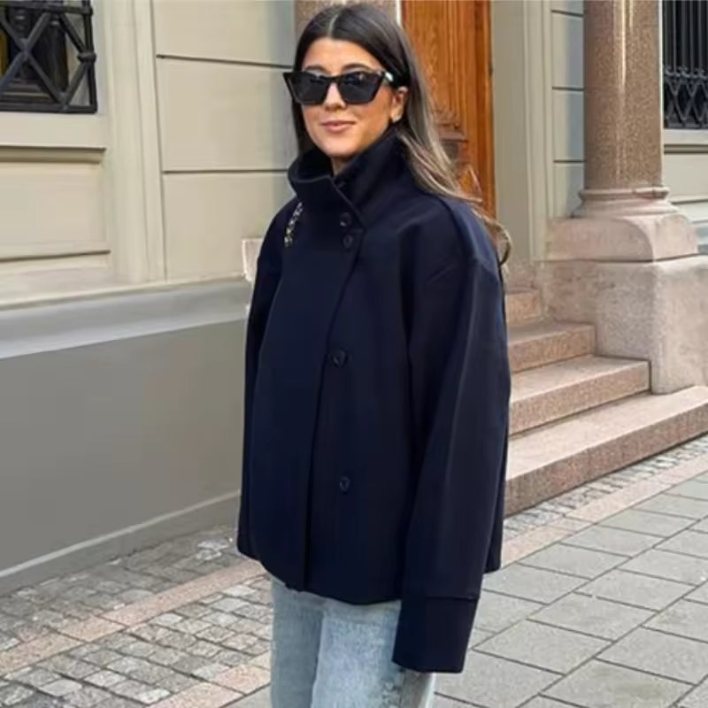 Zofia – Oversize Płaszcz Damski w Stylu Miejskiej Elegancji