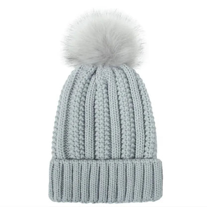 Chloe – Knit Pom-Pom Winter Beanie for Women