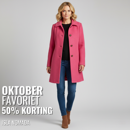 Hazel – Classic Wool-Blend Button-Up Coat for Women