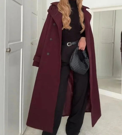Karolina – Elegancki Damski Płaszcz Dwurzędowy