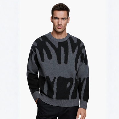Mateo – Abstract Pattern Knit Jumper Menswear