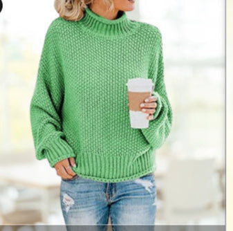 Celina - Dzianinowy sweter z akrylu z golfem