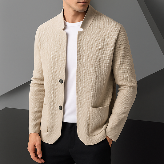 Daniel – Men's Textured Knit Button Jacket