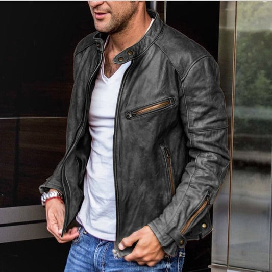 Zed – Skórzana kurtka biker
