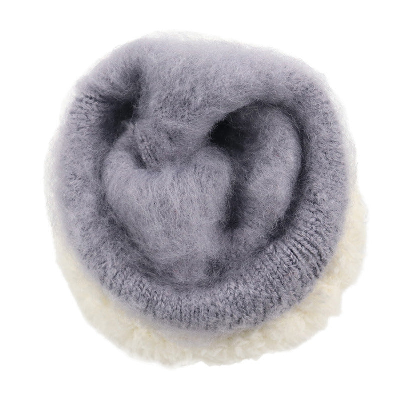 Luna – Szare rękawiczki zimowe z futerkiem i ekranowym dotykiem