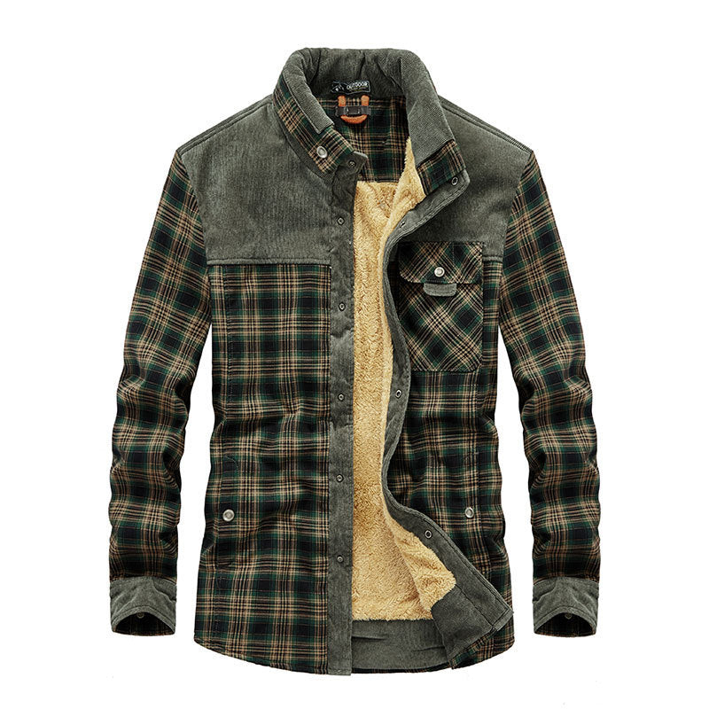 Marco – Insulated Check-Look Overshirt Jacket for Men