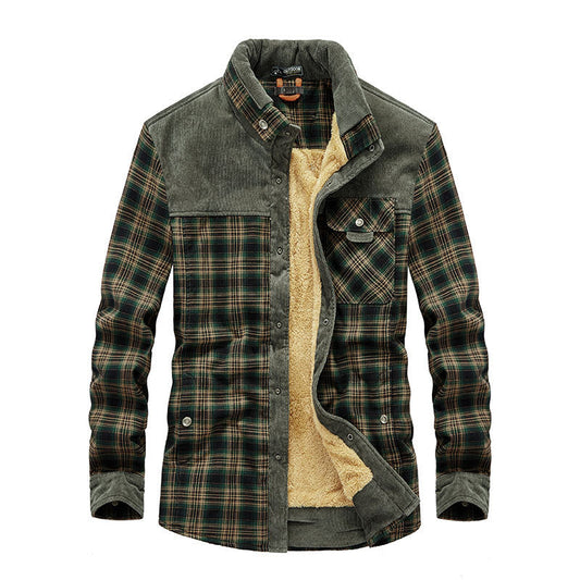 Marco – Insulated Check-Look Overshirt Jacket for Men