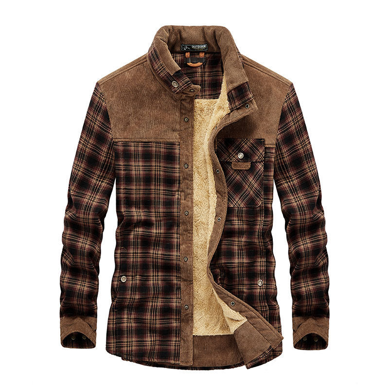 Marco – Insulated Check-Look Overshirt Jacket for Men
