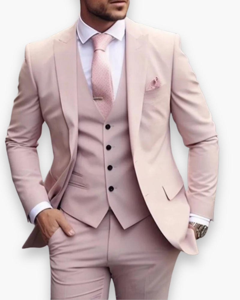 Adrian – Trzyczęściowy Garnitur Slim Fit Męski