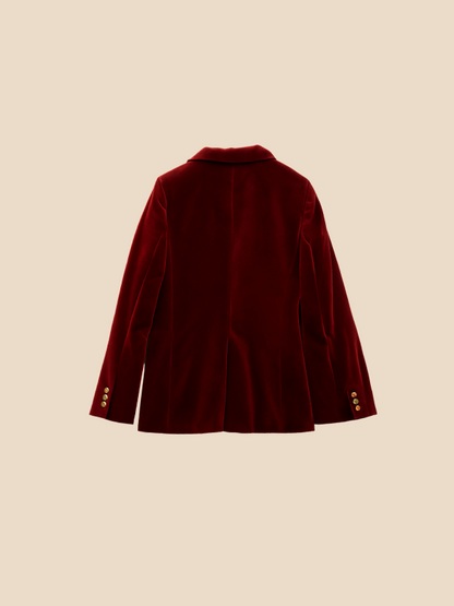 Camila – Tailored Velvet-Feel Blazer for Women