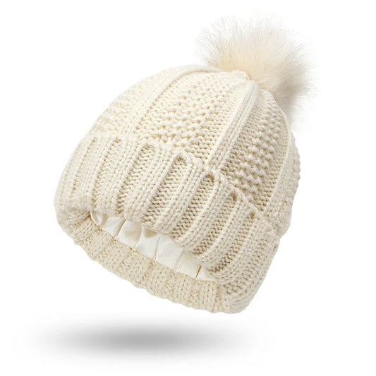 Chloe – Knit Pom-Pom Winter Beanie for Women