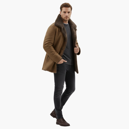 Marcus – Faux Shearling Winter Overcoat