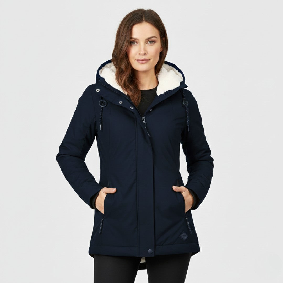 Emma – Sherpa-Lined Hooded Winter Parka for Women