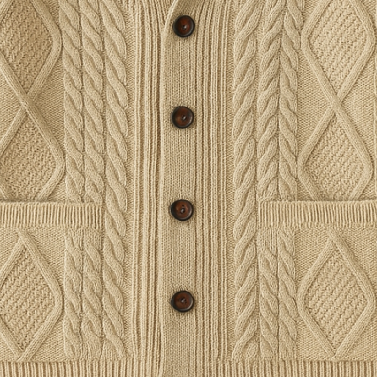 Adam – Klasyczny męski kardigan z grubym splotem