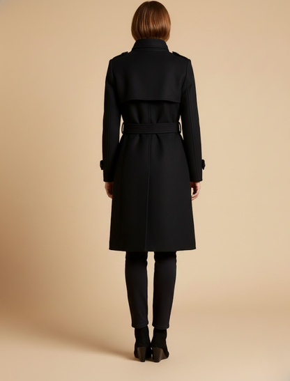 Lucía – Tailored Belted Long Coat Womens