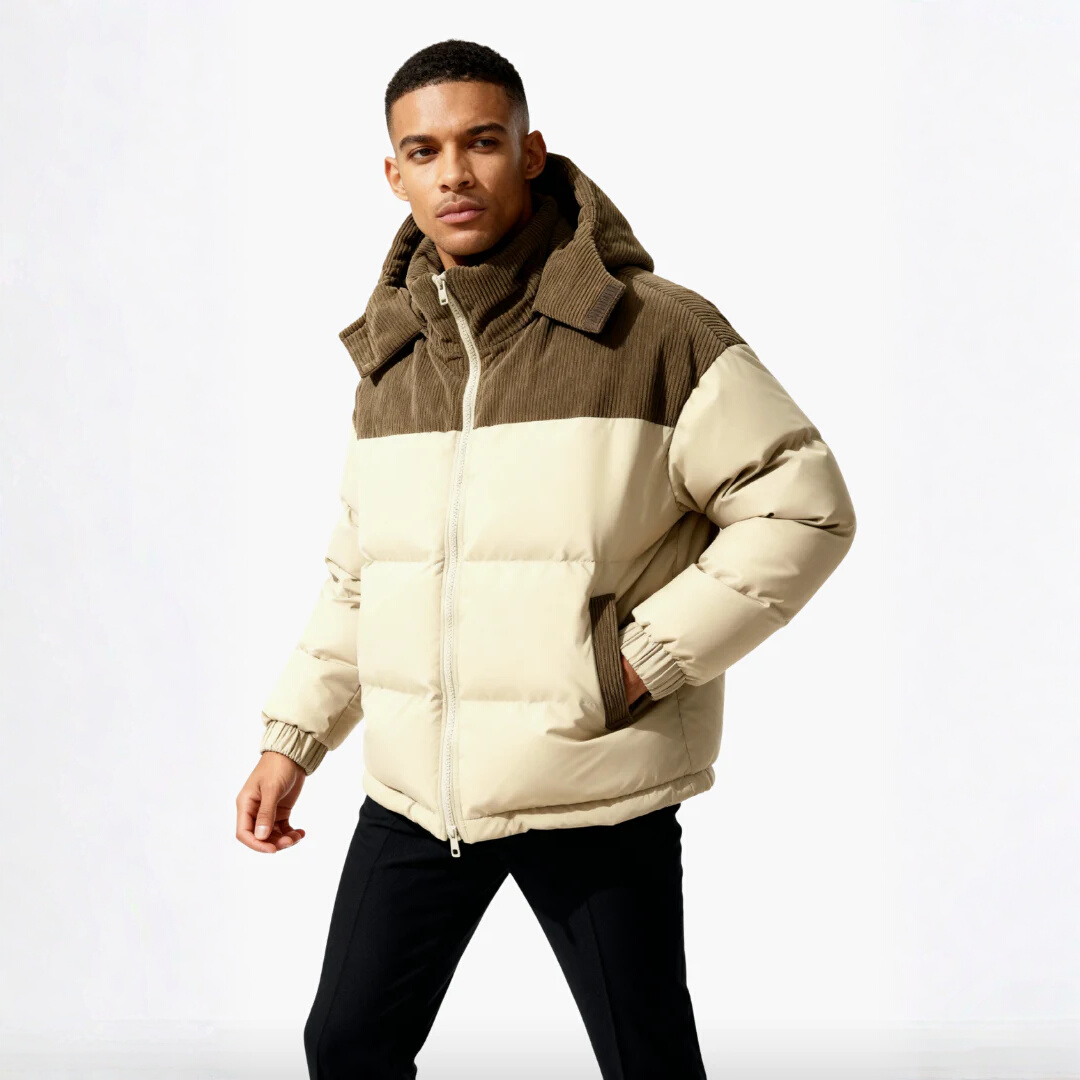 Álvaro – Panelled Hooded Puffer Jacket Menswear