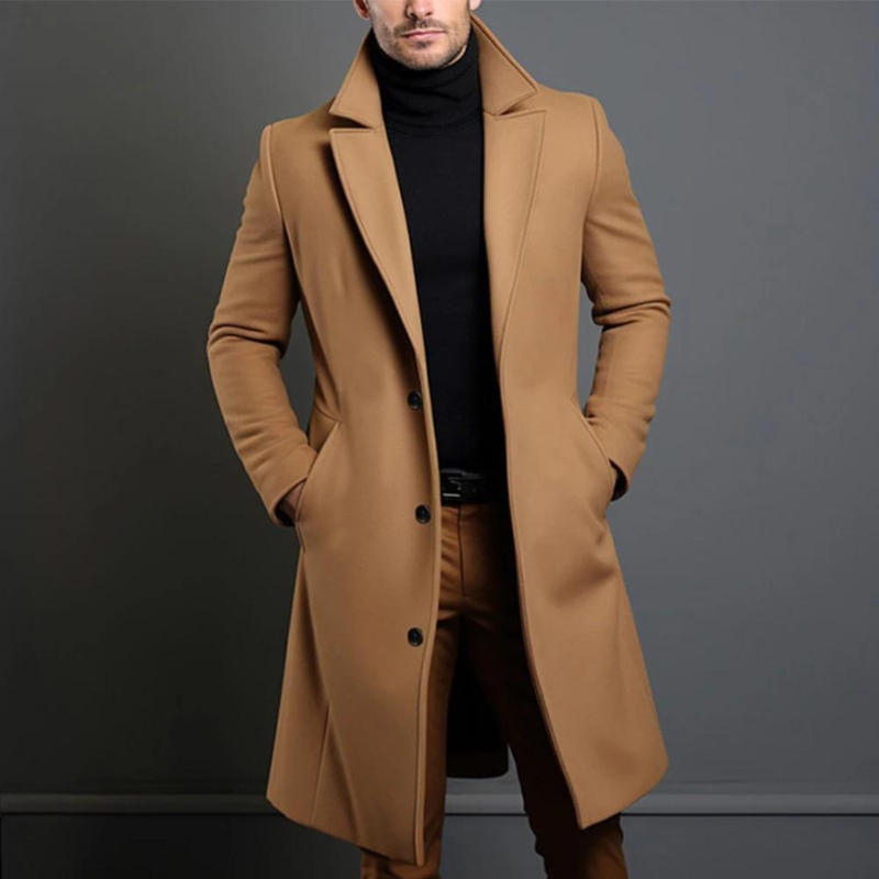 Mateusz – Men's wool coat with a classic cut