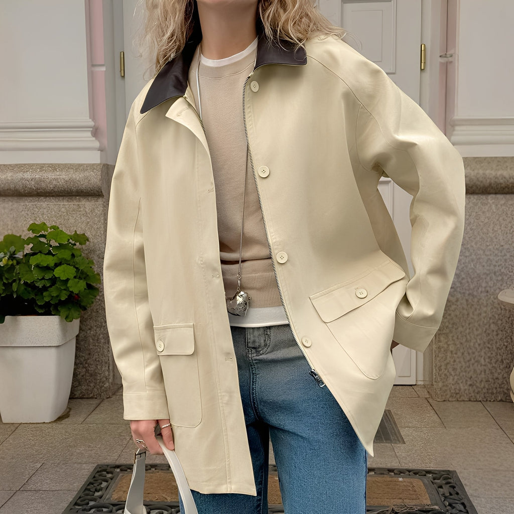 Helena – Damska kurtka codzienna z kołnierzem