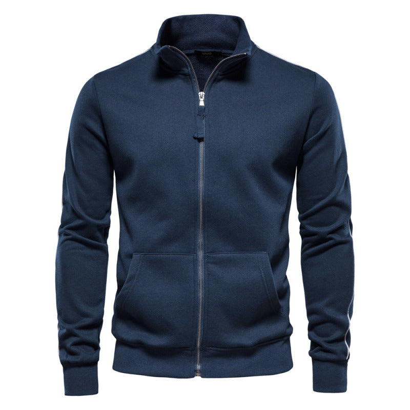 Ethan – Full-Zip Stand Collar Sweatshirt