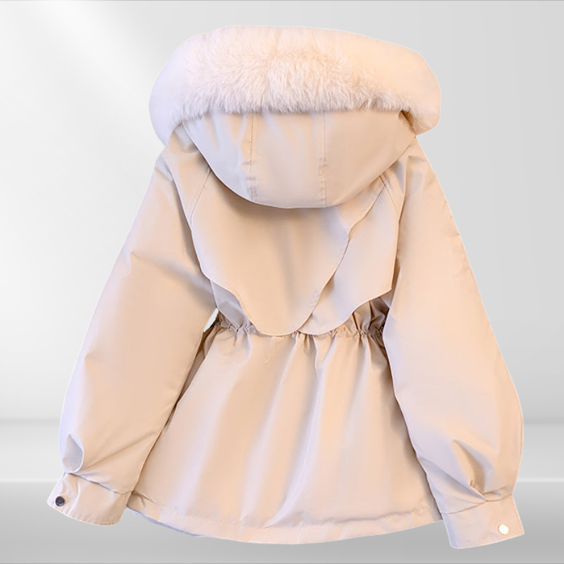 Natalia – Hooded Faux-Fur Trim Women’s Winter Jacket