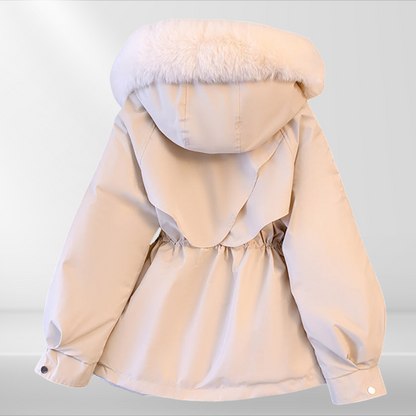 Natalia – Hooded Faux-Fur Trim Women’s Winter Jacket