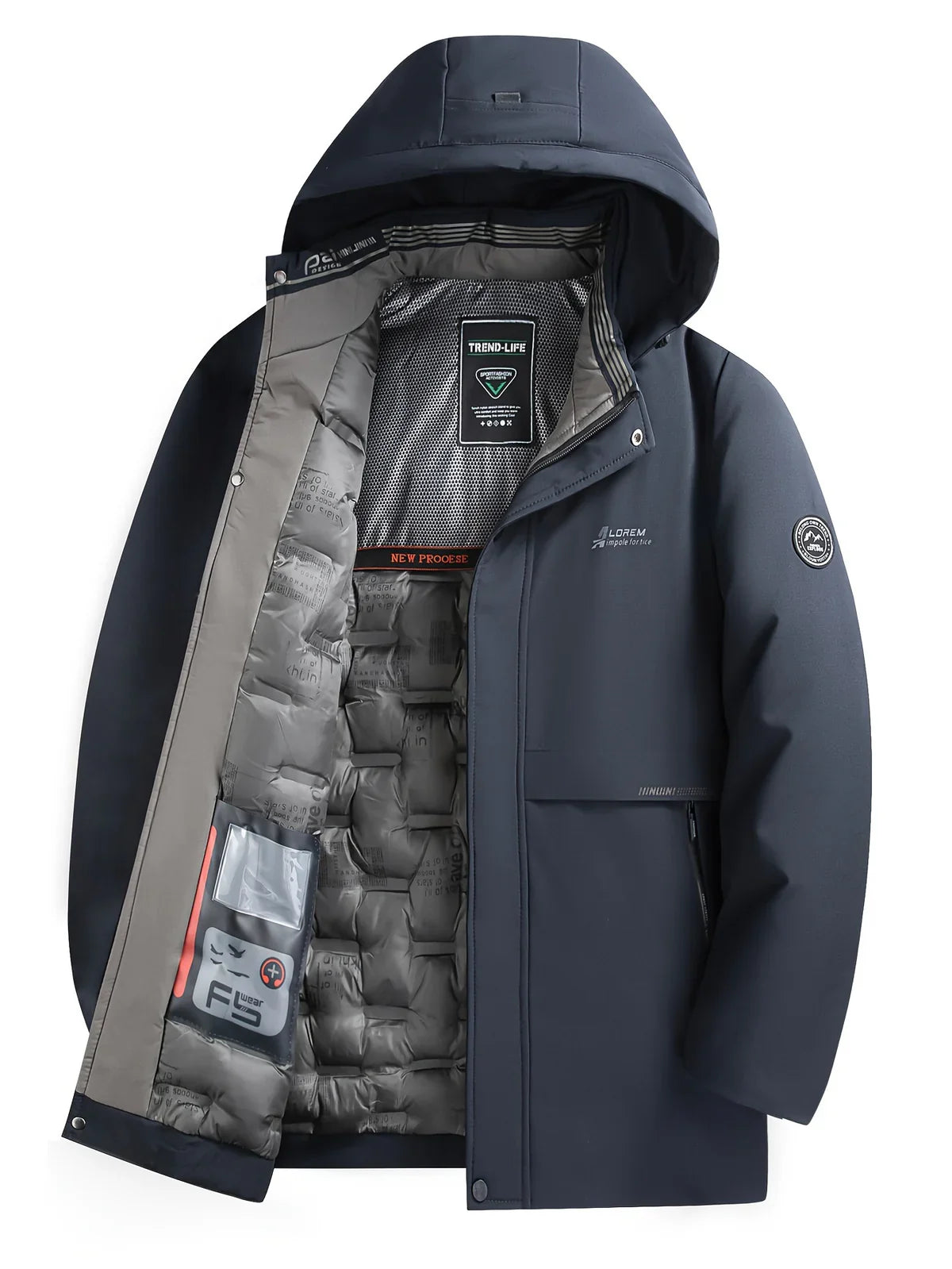 Daniel – Hooded Insulated Tech Coat for Men