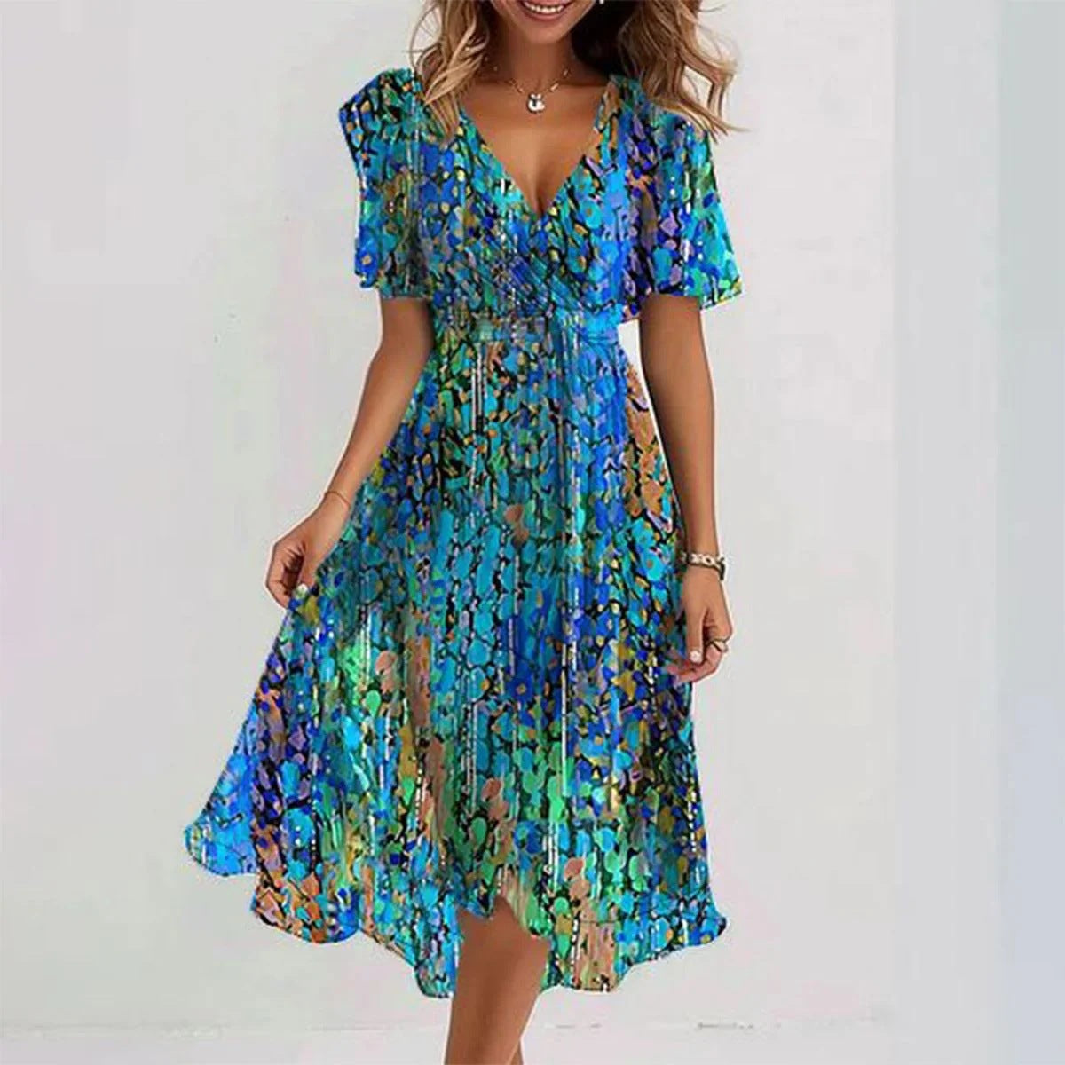Laika - Vestido midi de gasa floral