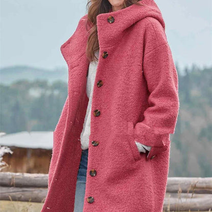 Gabriela - Wełniany płaszcz oversize z guzikami
