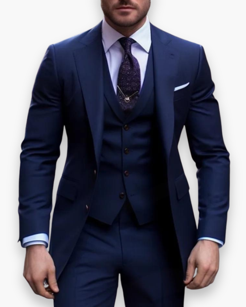 Adrian – Trzyczęściowy Garnitur Slim Fit Męski