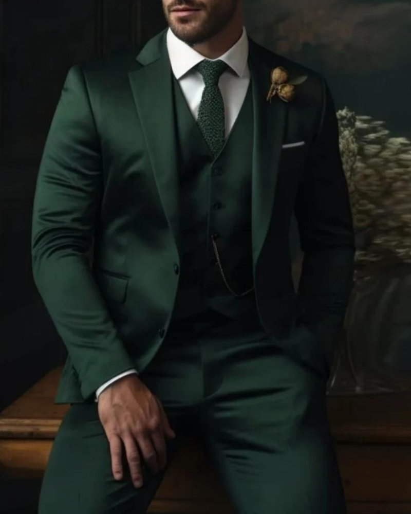 Adrian – Trzyczęściowy Garnitur Slim Fit Męski