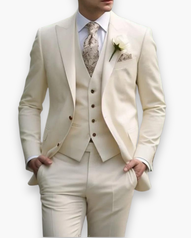 Adrian – Trzyczęściowy Garnitur Slim Fit Męski