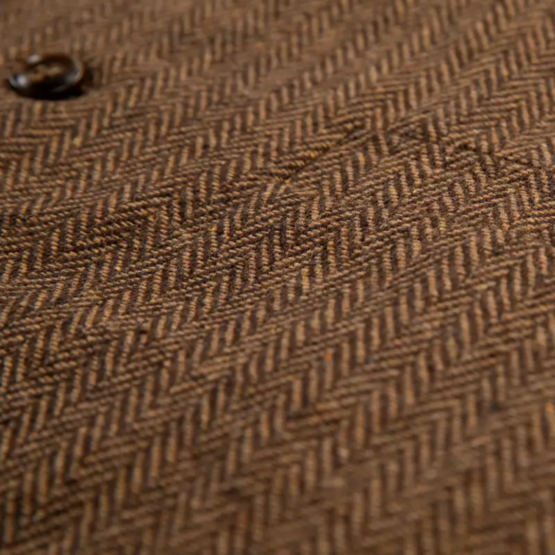 Andrzej – Wełniana Kamizelka Męska w Stylu Vintage z Guzikami i Łańcuszkiem