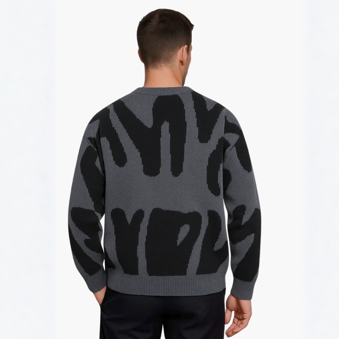 Mateo – Abstract Pattern Knit Jumper Menswear