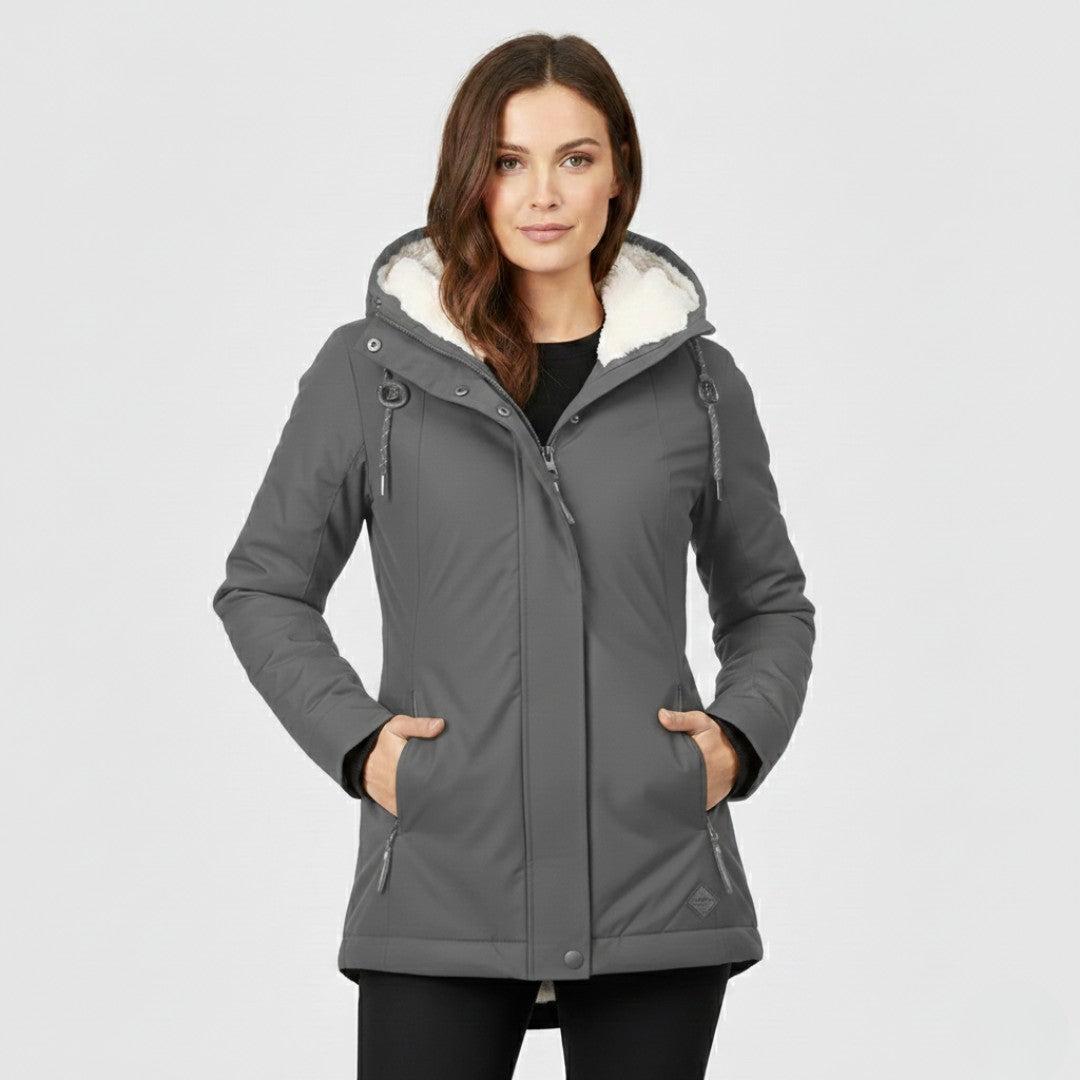 Emma – Sherpa-Lined Hooded Winter Parka for Women