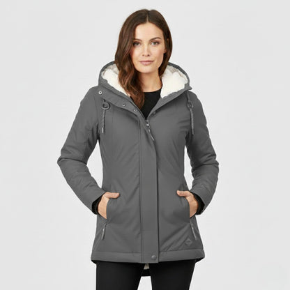 Emma – Sherpa-Lined Hooded Winter Parka for Women