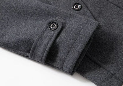 Damien – Double-Layer Wool-Blend Winter Coat for Men