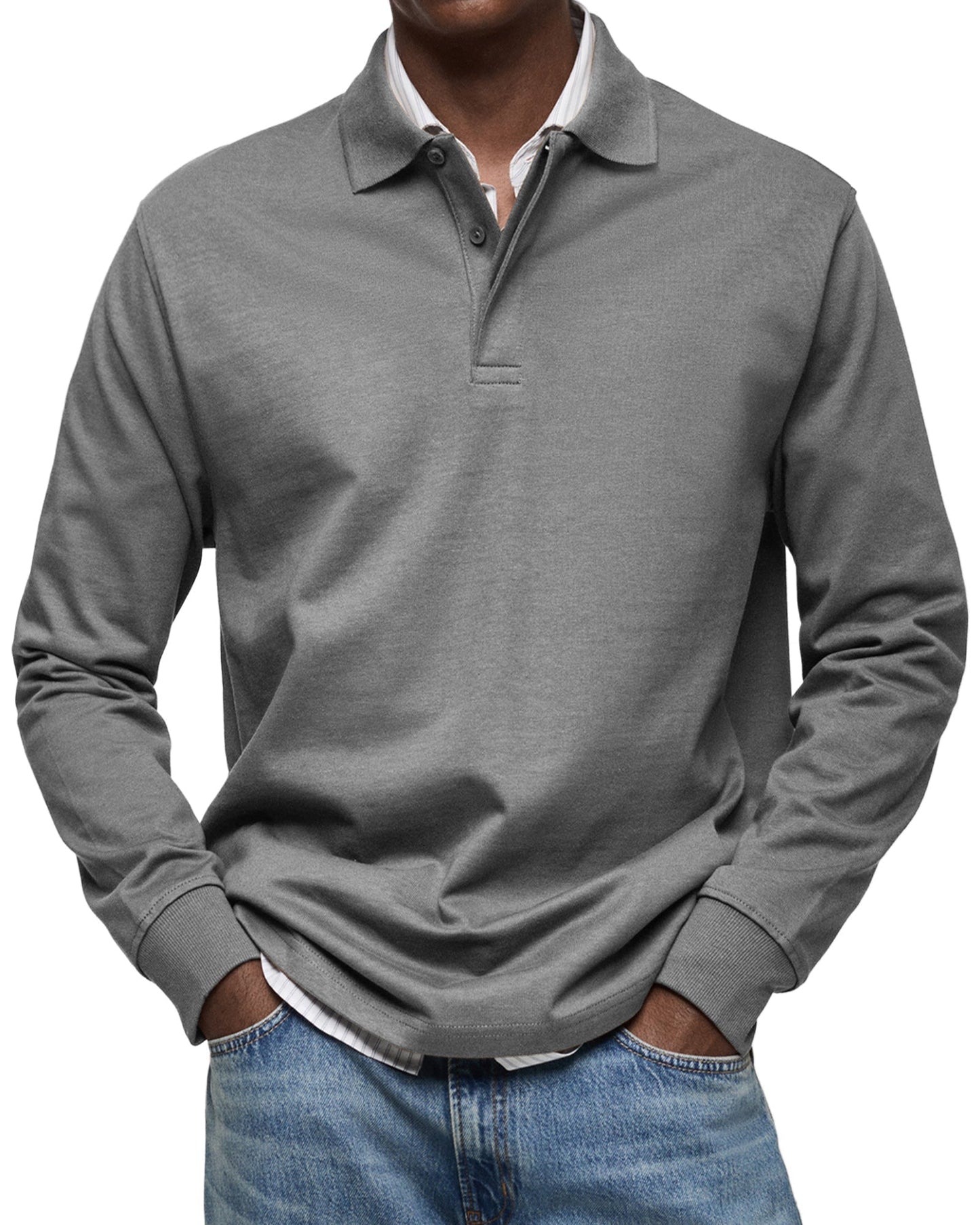 Ethan – Casual Long Sleeve Polo Sweatshirt for Men