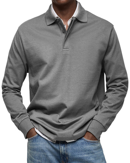Ethan – Casual Long Sleeve Polo Sweatshirt for Men