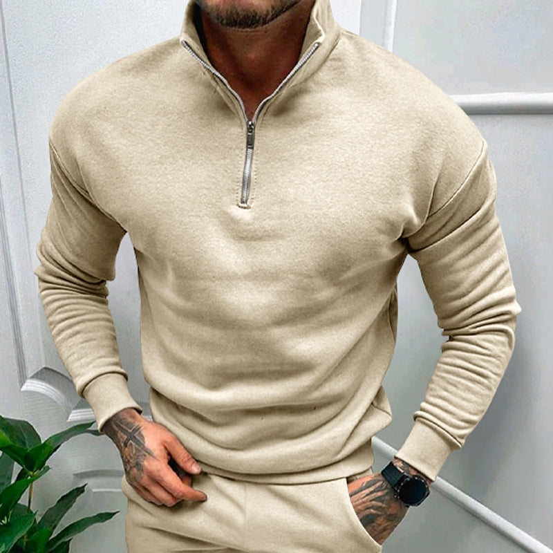 Lukas – Męska bluza z wysokim kołnierzem i zamkiem