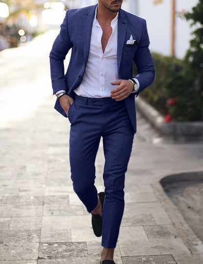 Leon – Garnitur slim fit z marynarką i spodniami