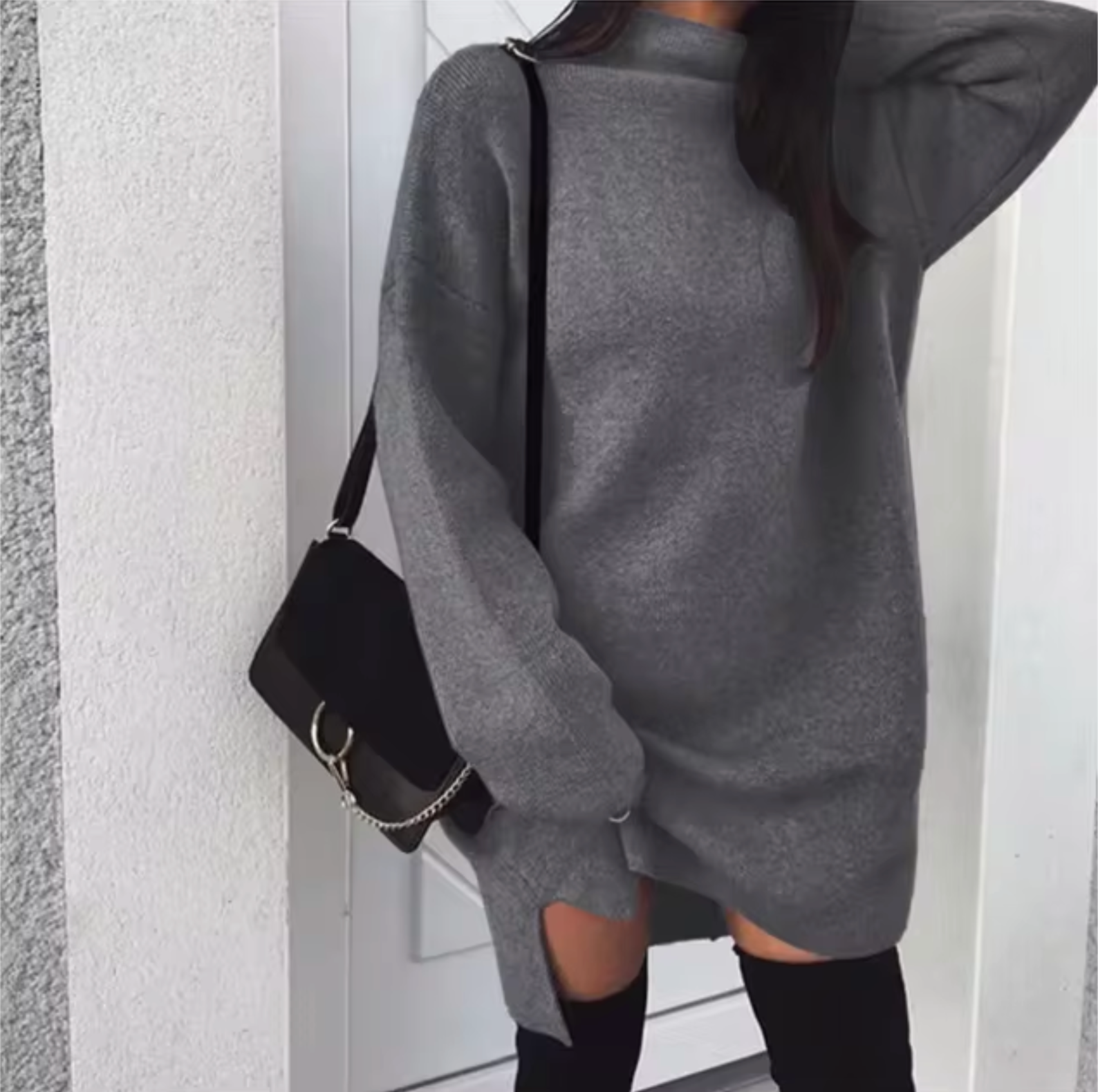 Aria – Kaszmirowa Sukienka Swetrowa