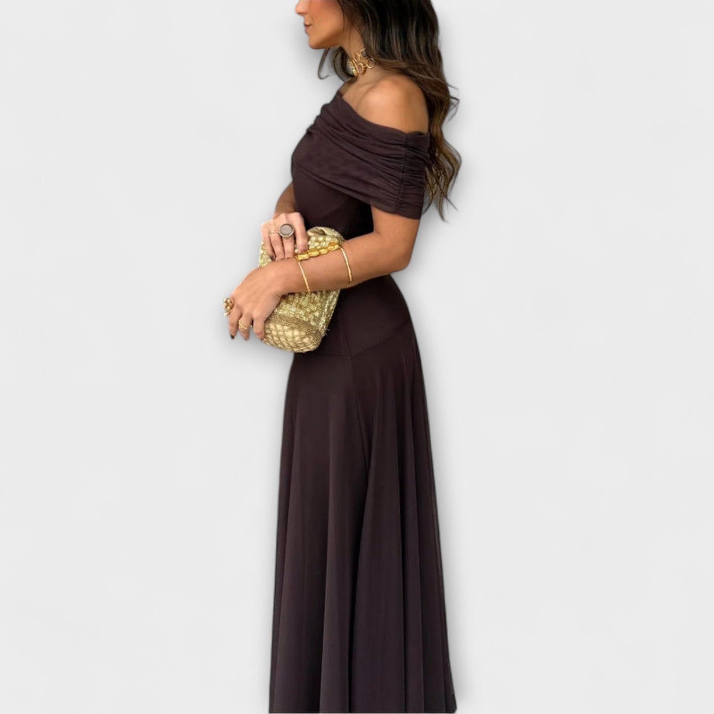 Aurelia – Off-Shoulder Flowing Maxi Dress for Women