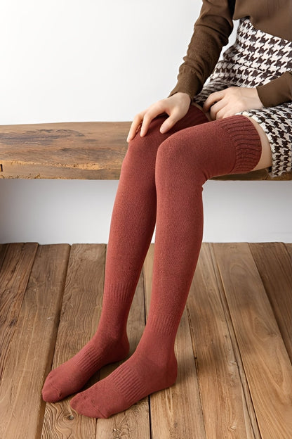 Lily – Ribbed Over-the-Knee Knit Socks for Women