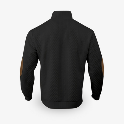 Ethan – Textured Button-Up Knit Pullover for Men