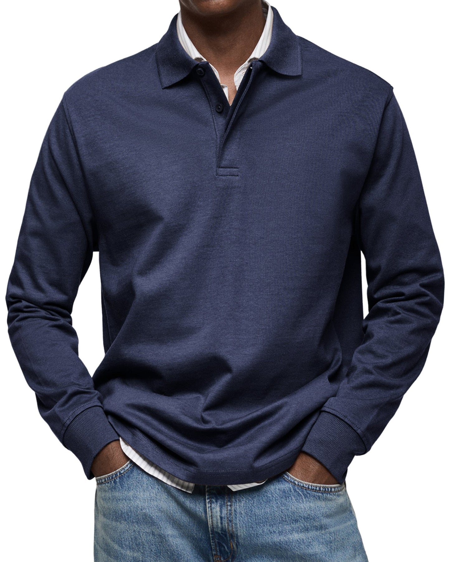 Ethan – Casual Long Sleeve Polo Sweatshirt for Men