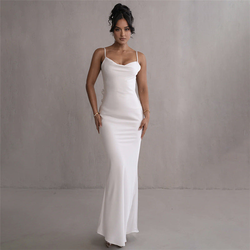 Sienna – Prosta Długa Sukienka na Ramiączkach